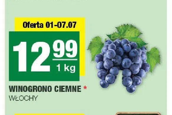 Winogrono ciemne promocja w SPAR