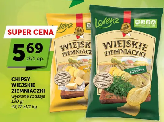 Chipsy Wiejskie Ziemniaczki Masło z solą promocja w ABC
