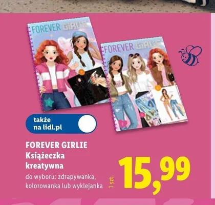 Książeczka kreatywna Forever Girlie zdrapywanka promocja w Lidl