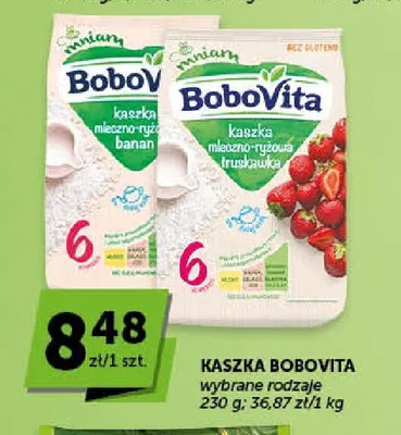 Kaszka BoboVita mleczno-ryżowa truskawka promocja w ABC