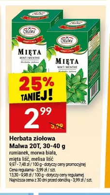 Herbata ziołowa Malwa Morwa Biała promocja w Twój Market