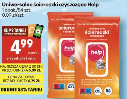 Uniwersalne ściereczki czyszczące promocja w Delikatesy Centrum