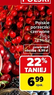 Porzeczki czerwone polskie promocja w Carrefour Market