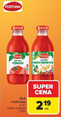 Sok 100% pomidor promocja w Carrefour Market