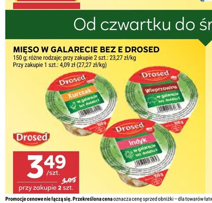 Mięso w galarecie bez E wieprzowina Drosed promocja w Stokrotka