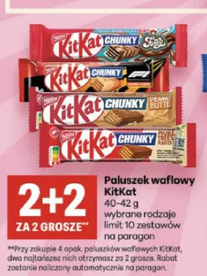 Paluszek waflowy KitKat Chunky Peanut Butter promocja w Delikatesy Centrum