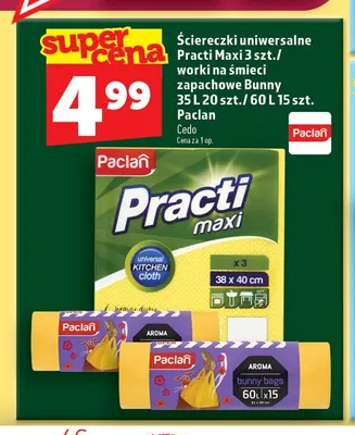 Worki na śmieci zapachowe Bunny 60 l Paclan promocja w TOPAZ
