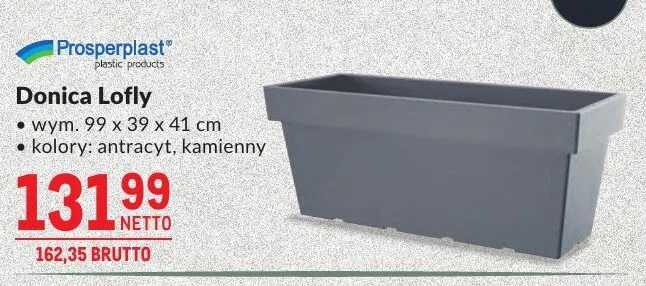 Donica Lofly wym. 99 x 39 x 41 cm kolory: antracyt, kamienny promocja w Makro