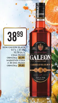 Rum Galeon Black promocja w Dino