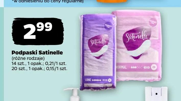 Podpaski Satinelle Normal promocja w Netto