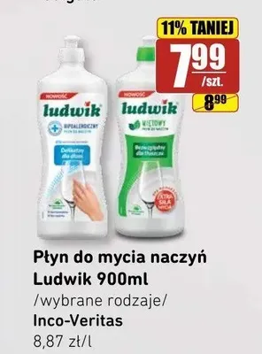 Płyn do mycia naczyń Ludwik Hipoalergiczny promocja w API Market