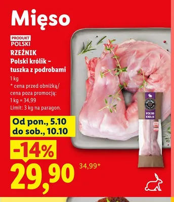 Polski królik tuszka z podrobami Rzeźnik promocja w Lidl