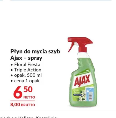 Płyn do mycia szyb Ajax spray promocja w Makro