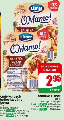 Sałatka Kebab z kurczakiem Lisner O Mamo! promocja w Dino