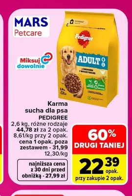 Karma sucha dla psa Pedigree promocja w Carrefour Market