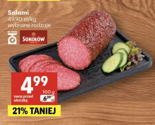 Salami Sokołów promocja w Delikatesy Centrum
