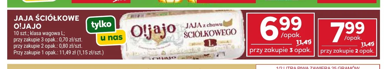 Jaja ściółkowe O!Jajo 10 szt promocja w Stokrotka