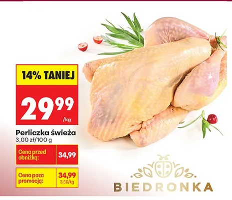 Perliczka świeża promocja w Biedronka