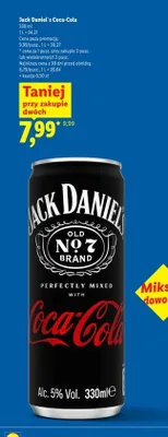 Drink Jack Daniel's Coca-Cola promocja w Lidl