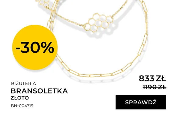Bransoletka złoto promocja w Briju