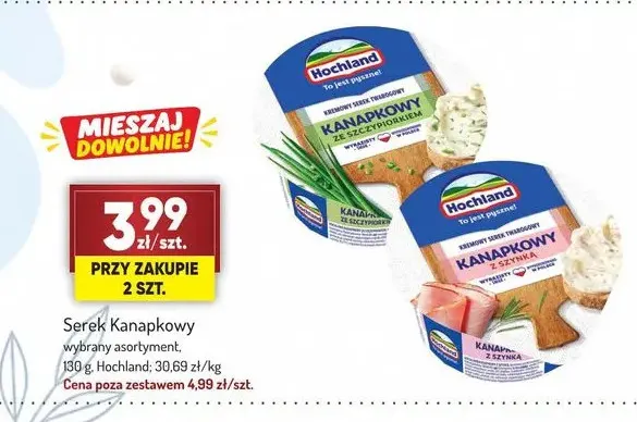 Serek Kanapkowy z szynką Hochland promocja w Avita
