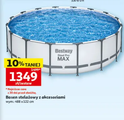 Basen stelażowy z akcesoriami Bestway Steel Pro MAX promocja w Auchan