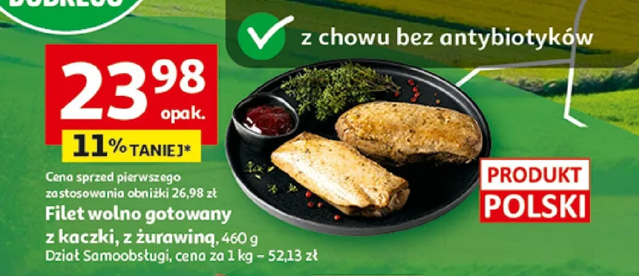 Filet wolno gotowany z kaczki, z żurawiną promocja w Auchan