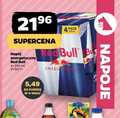 Napój energetyczny Red Bull 4-pak promocja w Netto