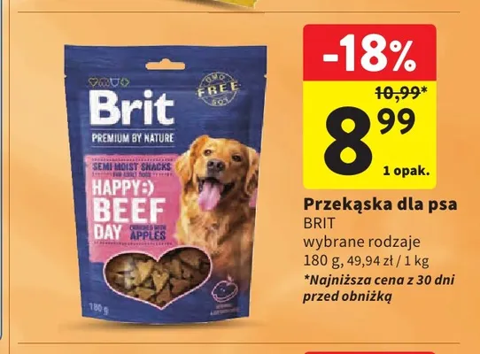Przekąska dla psa Brit promocja w Intermarche