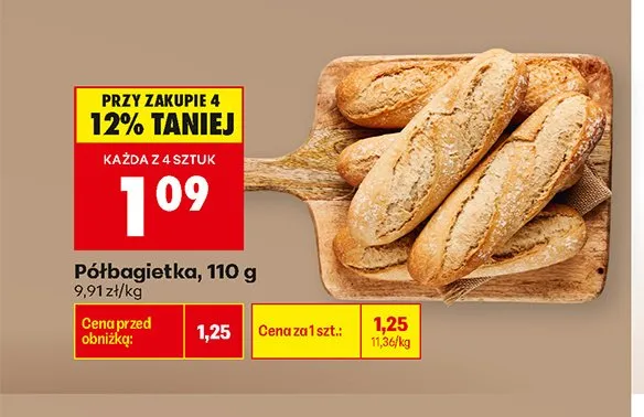 Półbagietka promocja w Biedronka