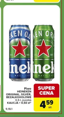 Piwo bezalkoholowe Heineken promocja w Carrefour Express