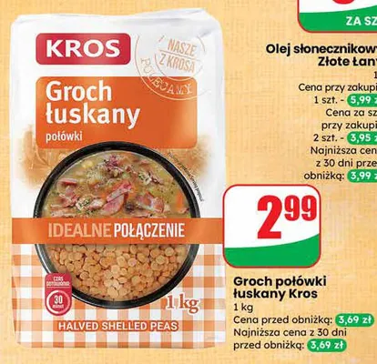 Groch połówki łuskany promocja w Dino