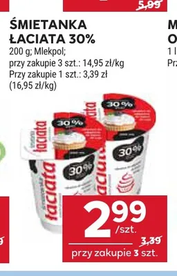 Śmietanka Łaciata 30% promocja w Stokrotka