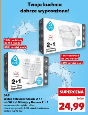 Wkład filtrujący unimax 2 + 1 promocja w Kaufland