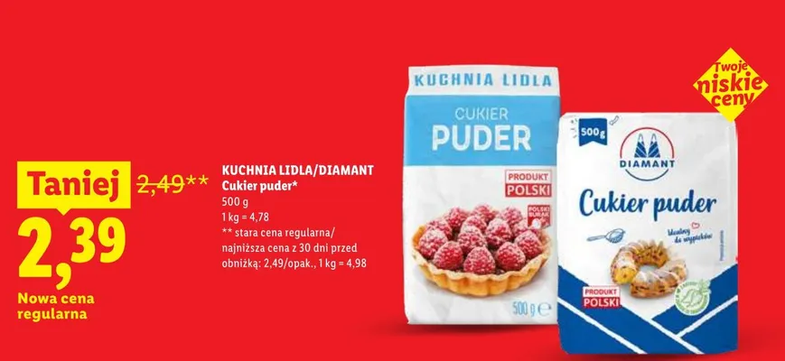 Cukier puder Kuchnia Lidla promocja w Lidl