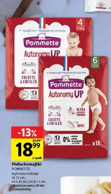 Pieluchomajtki wybrane rodzaje promocja w Intermarche