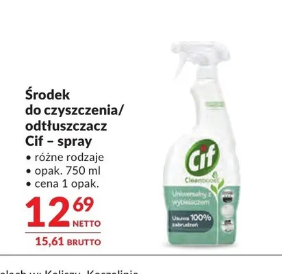 Środek do czyszczenia Cif spray promocja w Makro
