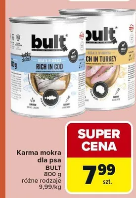 Karma mokra dla psa bult Rich in Turkey promocja w Carrefour Market