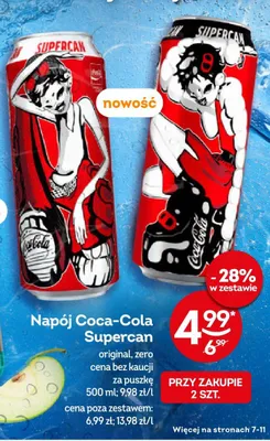 Napój Coca-Cola Supercan Zero promocja w Żabka