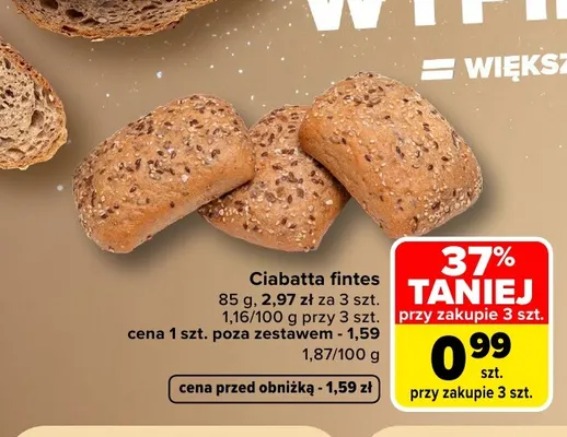Ciabatta fintes promocja w Carrefour