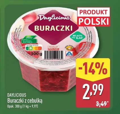 Buraczki z cebulką Daylicious promocja w Aldi