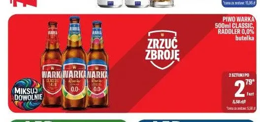 Piwo bezalkoholowe Warka Radler promocja w Tomi Markt