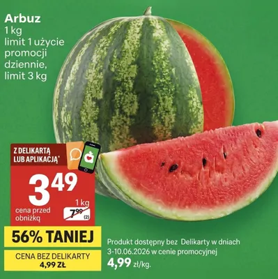 Arbuz promocja w Delikatesy Centrum