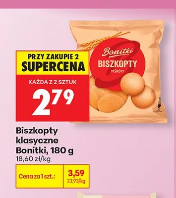 Biszkopty klasyczne Bonitki promocja w Biedronka
