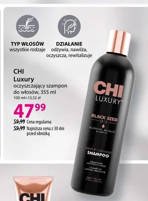 Szampon oczyszczający do włosów CHI Luxury promocja w Hebe