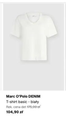 T-shirt basic Marc O'Polo Denim biały promocja w Lounge by Zalando