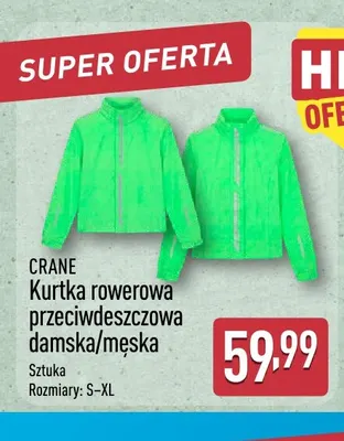 Kurtka rowerowa przeciwdeszczowa męska Crane promocja w Aldi