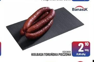Kiełbasa toruńska pieczona Kozłowski promocja w Tomi Markt