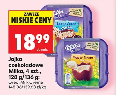 Jajka czekoladowe Egg'n'Spoon Milk Creme promocja w Biedronka