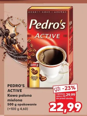 Kawa palona mielona Pedro's Active promocja w Kaufland